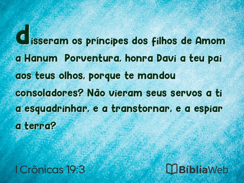 I Crônicas 19:3 em imagem para compartilhar