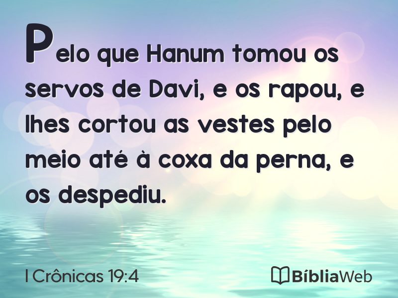 I Crônicas 19:4 em imagem para compartilhar