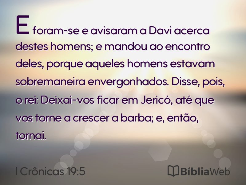 I Crônicas 19:5 em imagem para compartilhar