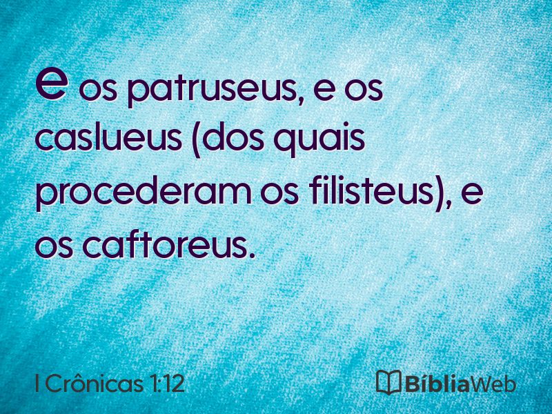 I Crônicas 1:12 em imagem para compartilhar