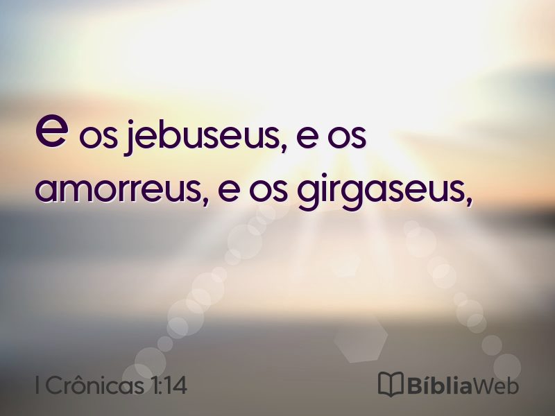 I Crônicas 1:14 em imagem para compartilhar