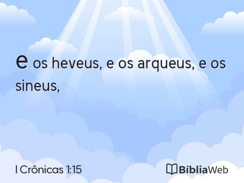 I Crônicas 1:15 em imagem para compartilhar
