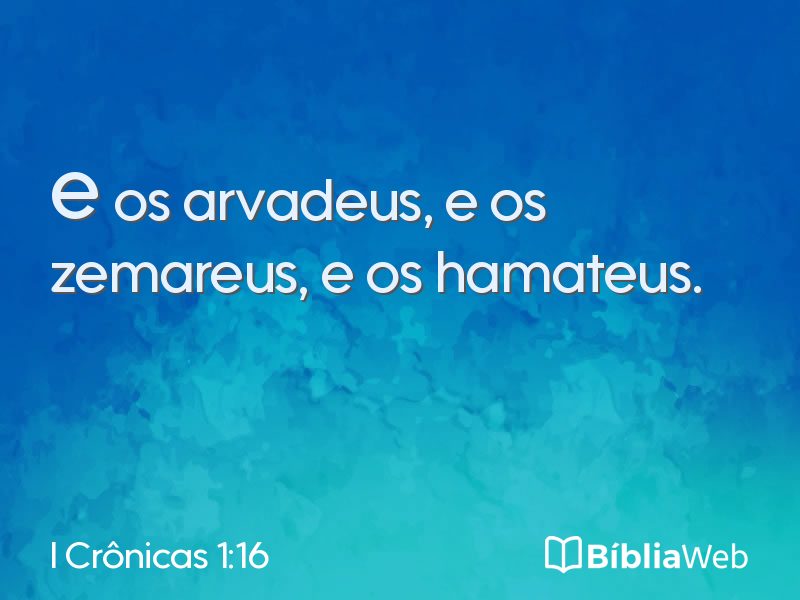 I Crônicas 1:16 em imagem para compartilhar