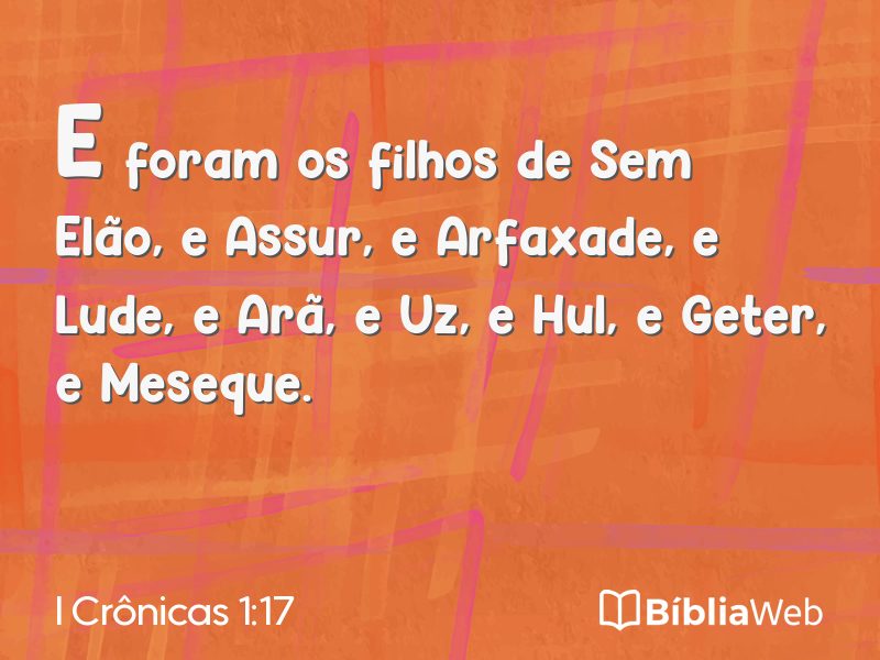 I Crônicas 1:17 em imagem para compartilhar