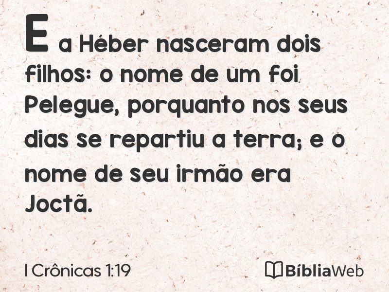 I Crônicas 1:19 em imagem para compartilhar