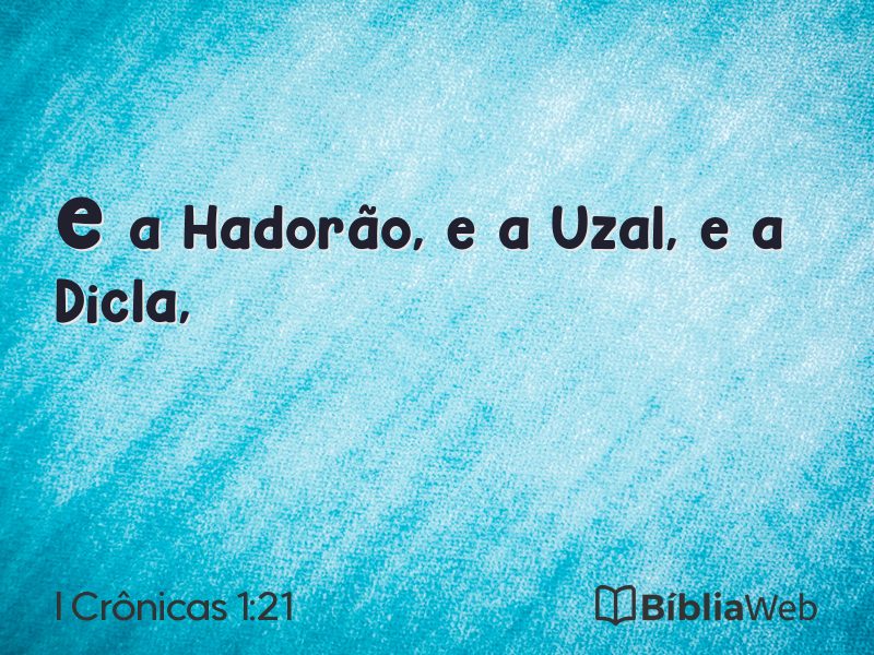 I Crônicas 1:21 em imagem para compartilhar