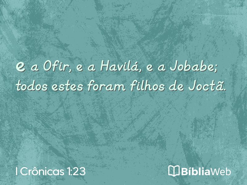 I Crônicas 1:23 em imagem para compartilhar