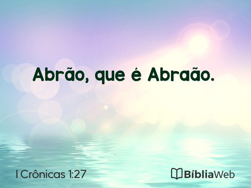 I Crônicas 1:27 em imagem para compartilhar