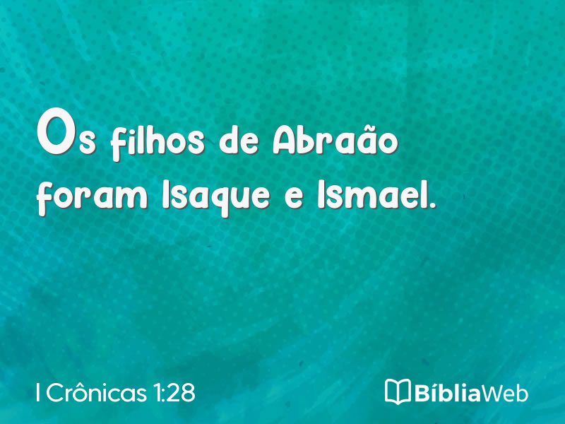 I Crônicas 1:28 em imagem para compartilhar