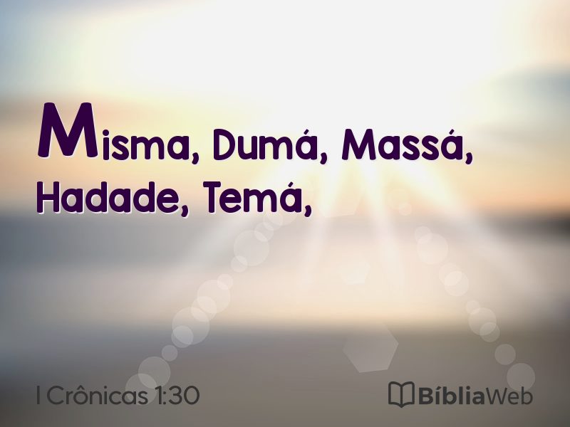 I Crônicas 1:30 em imagem para compartilhar