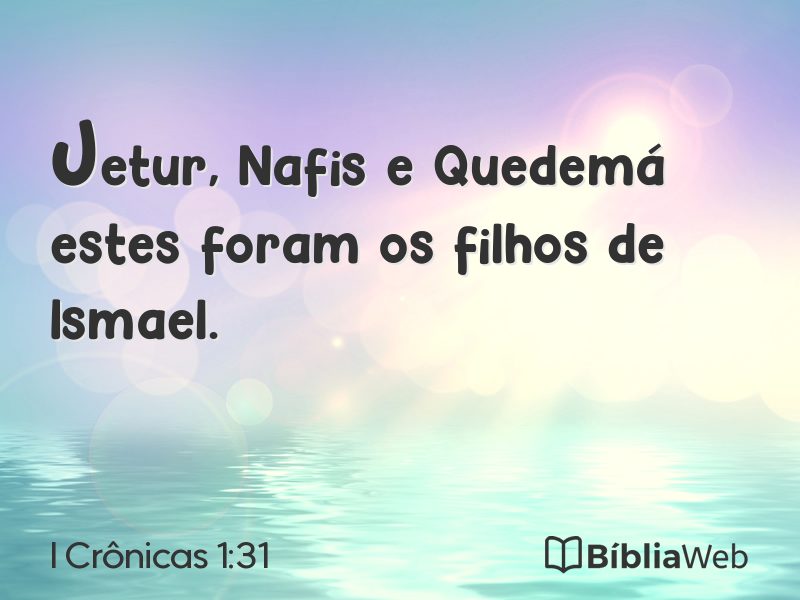 I Crônicas 1:31 em imagem para compartilhar