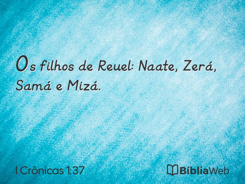 I Crônicas 1:37 em imagem para compartilhar
