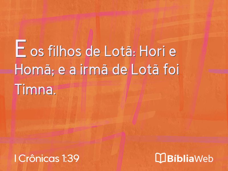 I Crônicas 1:39 em imagem para compartilhar