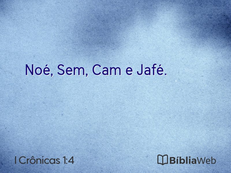 I Crônicas 1:4 em imagem para compartilhar