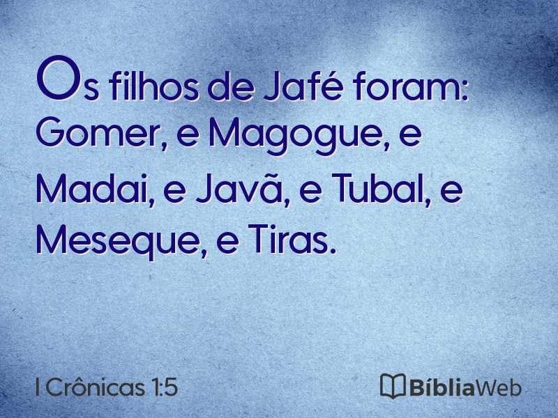 I Crônicas 1:5 em imagem para compartilhar