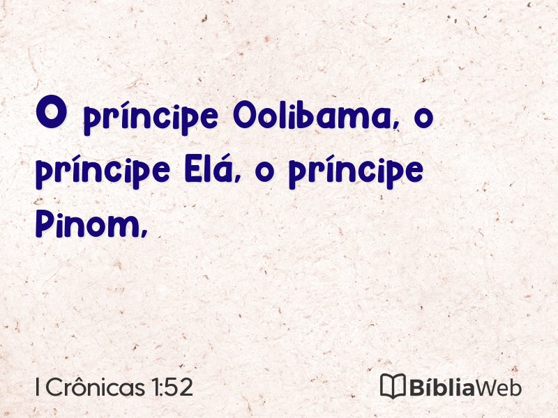 I Crônicas 1:52 em imagem para compartilhar