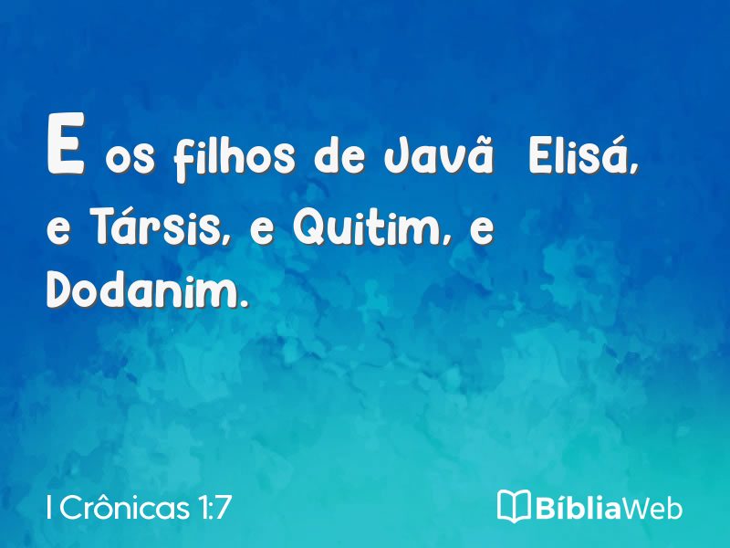 I Crônicas 1:7 em imagem para compartilhar