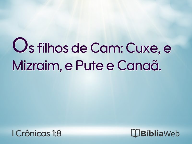 I Crônicas 1:8 em imagem para compartilhar