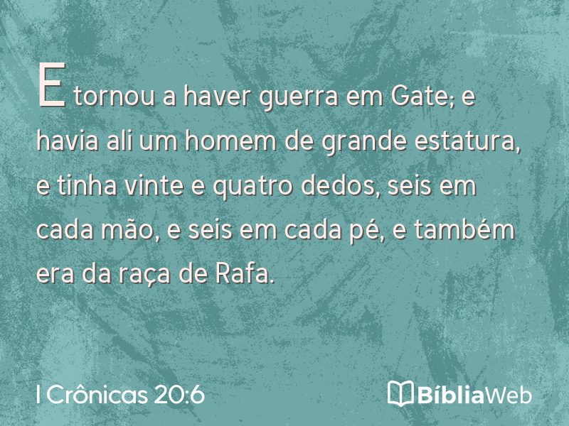 I Crônicas 20:6 em imagem para compartilhar