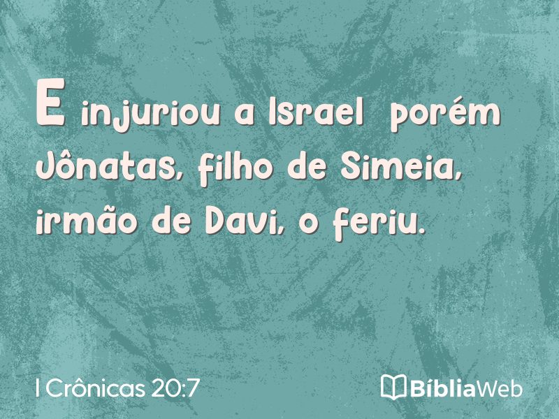 I Crônicas 20:7 em imagem para compartilhar