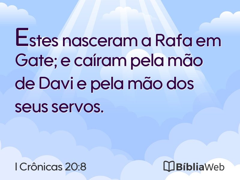 I Crônicas 20:8 em imagem para compartilhar