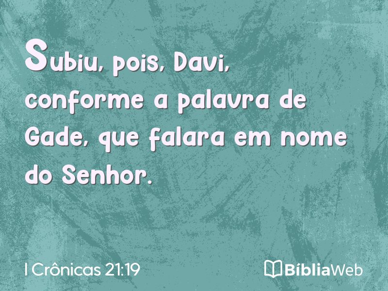 I Crônicas 21:19 em imagem para compartilhar