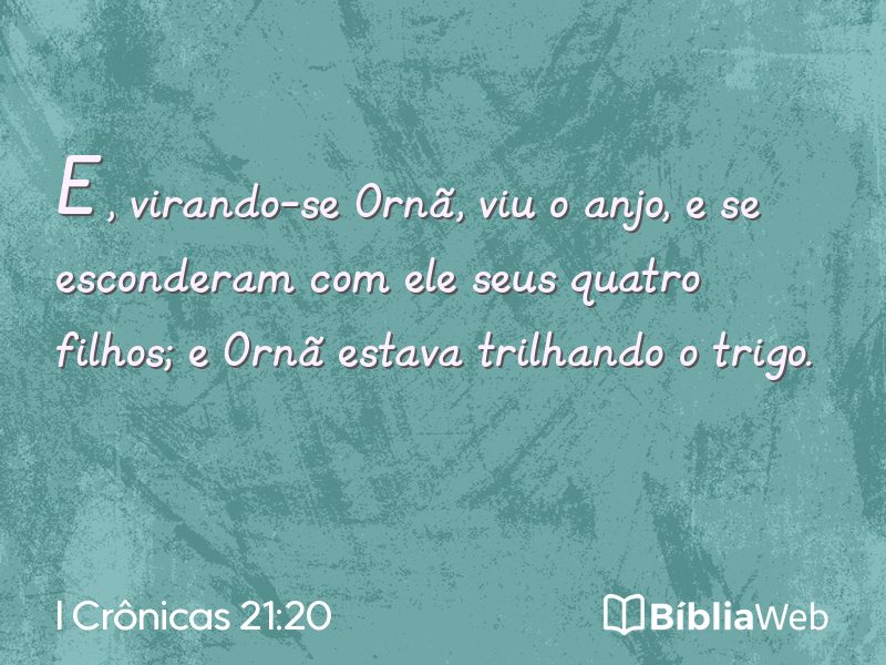 I Crônicas 21:20 em imagem para compartilhar