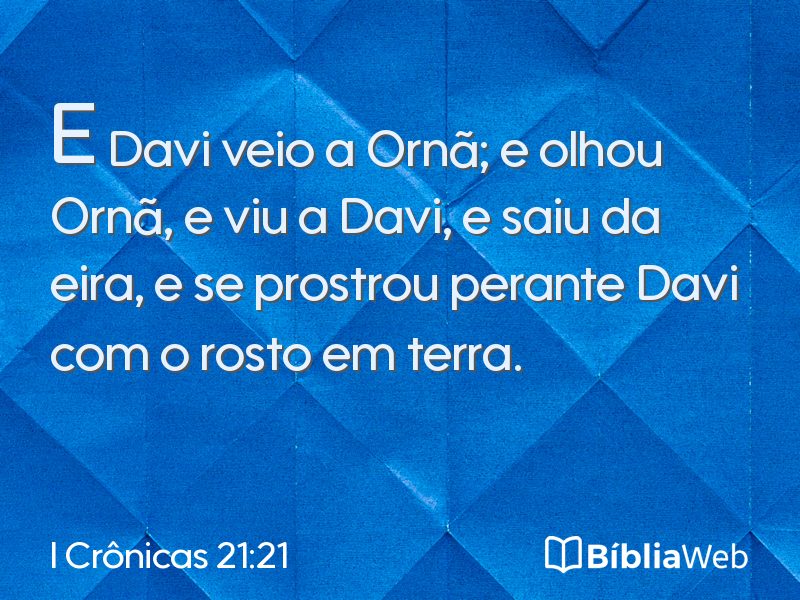 I Crônicas 21:21 em imagem para compartilhar