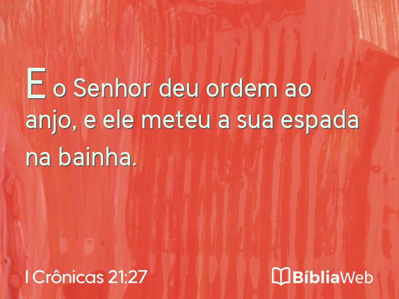 I Crônicas 21:27 em imagem para compartilhar