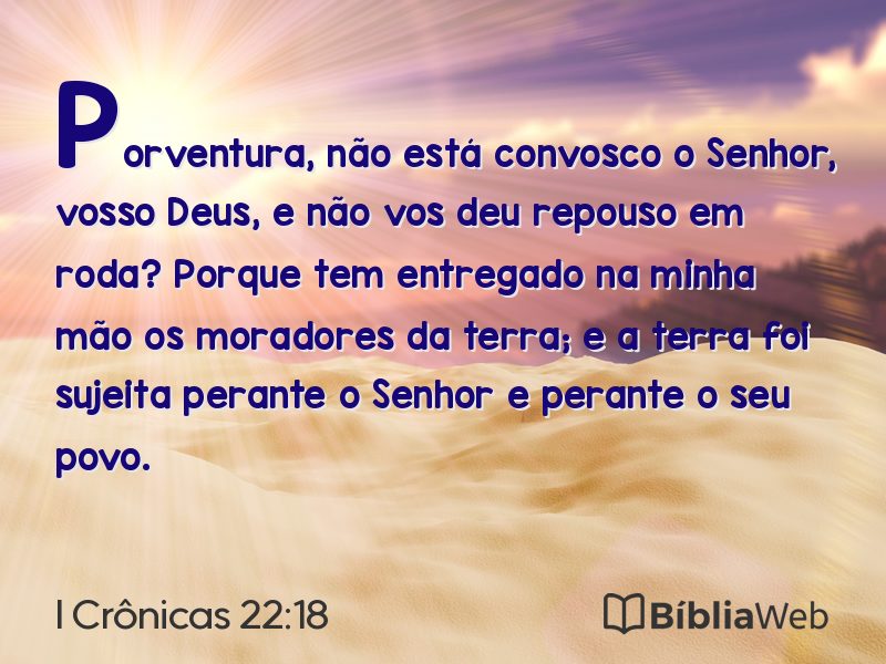 I Crônicas 22:18 em imagem para compartilhar