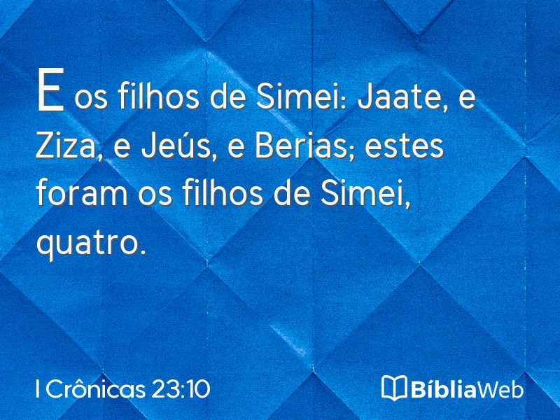 I Crônicas 23:10 em imagem para compartilhar