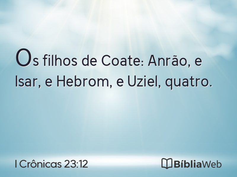 I Crônicas 23:12 em imagem para compartilhar