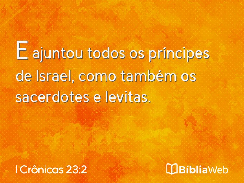 I Crônicas 23:2 em imagem para compartilhar