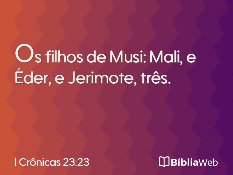 I Crônicas 23:23 em imagem para compartilhar
