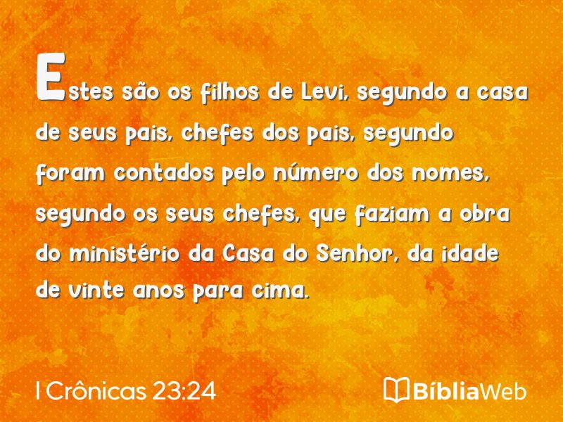 I Crônicas 23:24 em imagem para compartilhar