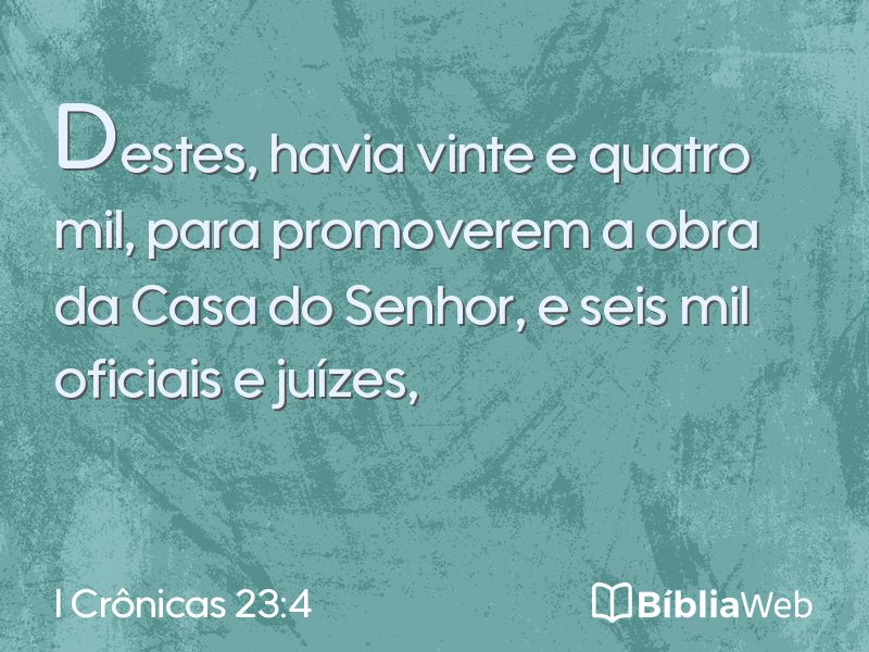 I Crônicas 23:4 em imagem para compartilhar