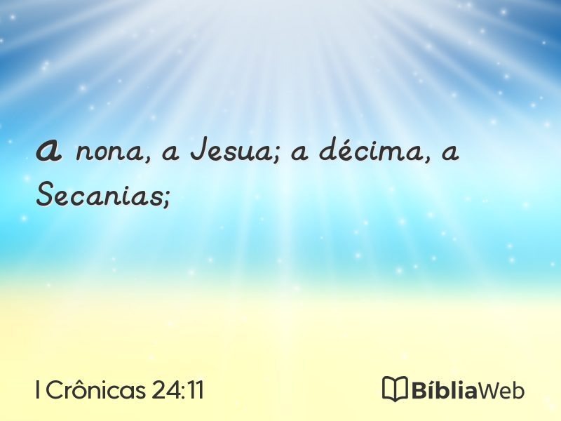 I Crônicas 24:11 em imagem para compartilhar