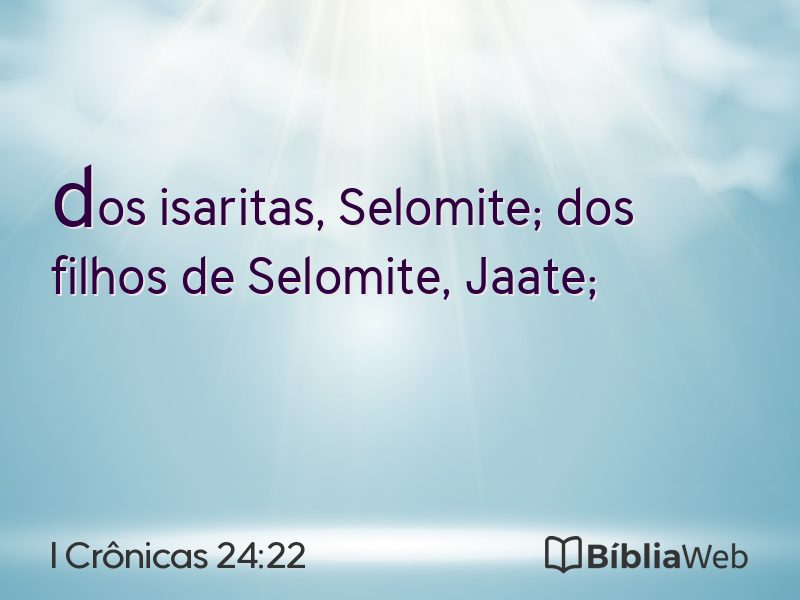 I Crônicas 24:22 em imagem para compartilhar