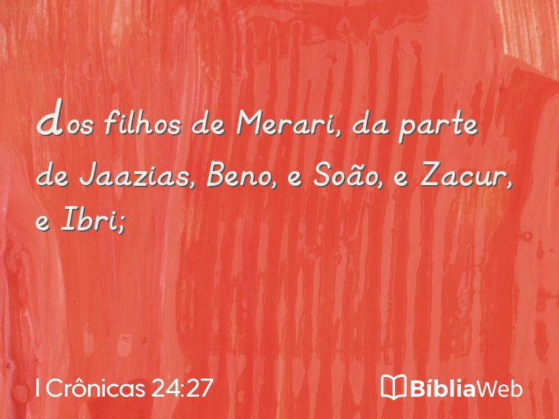 I Crônicas 24:27 em imagem para compartilhar
