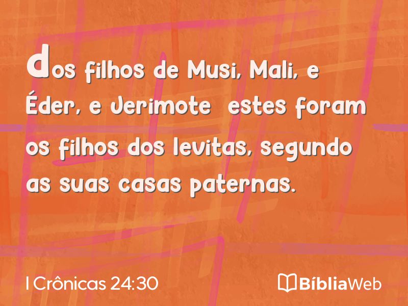 I Crônicas 24:30 em imagem para compartilhar