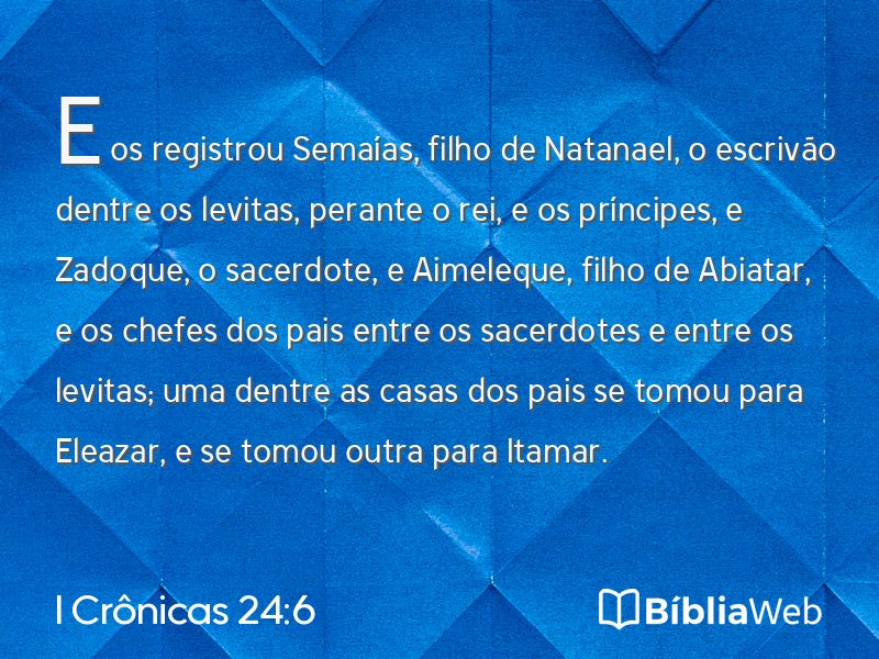 I Crônicas 24:6 em imagem para compartilhar