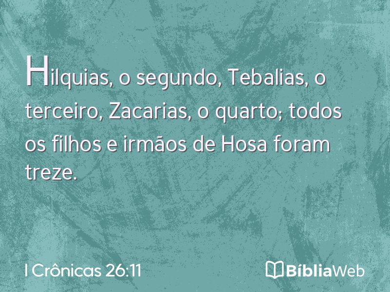 I Crônicas 26:11 em imagem para compartilhar