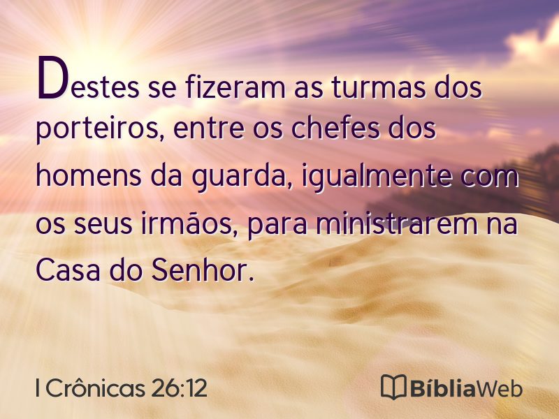 I Crônicas 26:12 em imagem para compartilhar