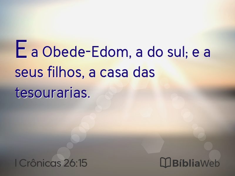 I Crônicas 26:15 em imagem para compartilhar