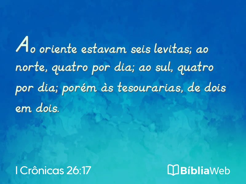 I Crônicas 26:17 em imagem para compartilhar