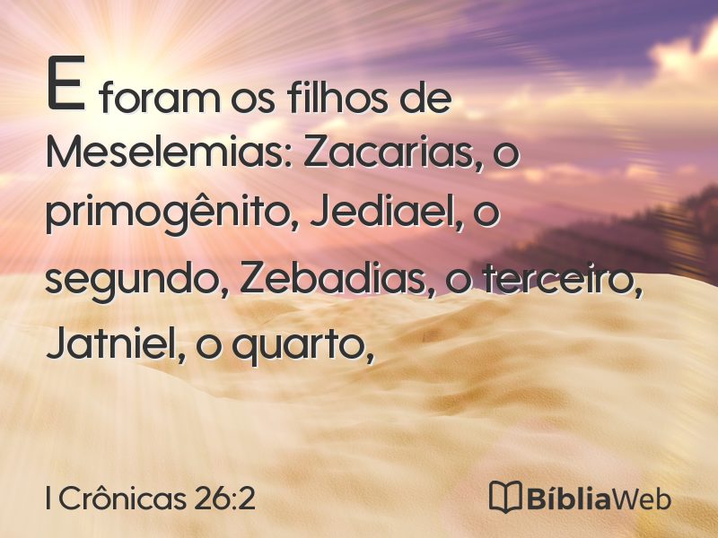 I Crônicas 26:2 em imagem para compartilhar