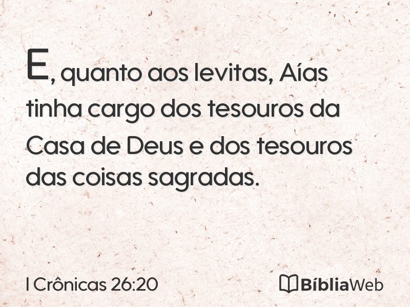 I Crônicas 26:20 em imagem para compartilhar