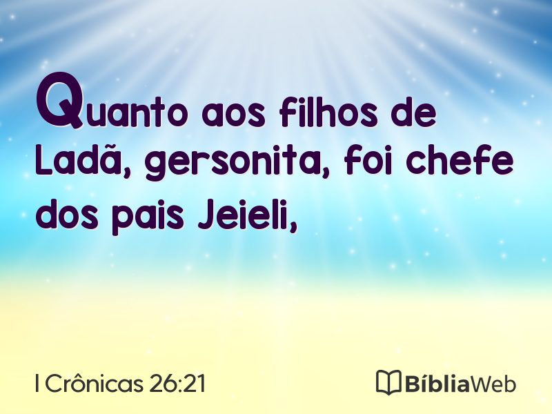 I Crônicas 26:21 em imagem para compartilhar