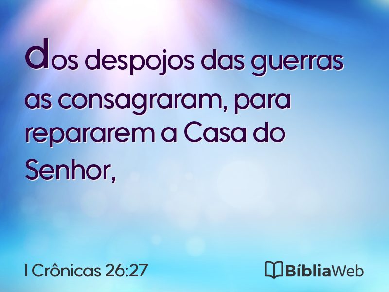 I Crônicas 26:27 em imagem para compartilhar