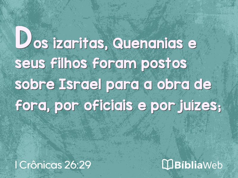 I Crônicas 26:29 em imagem para compartilhar